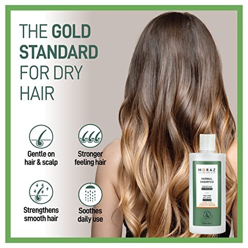 Moraz Herbal Moisturizing Shampoo for Dry, Damaged Hair – Color-Safe, No Paraben, SLS-Fee & No Harsh Salts – Hydrating Shampoo with Rosemary Extract & Bay Laurel for Hydration & Hair Repair, 17 Fl Oz - Image 3