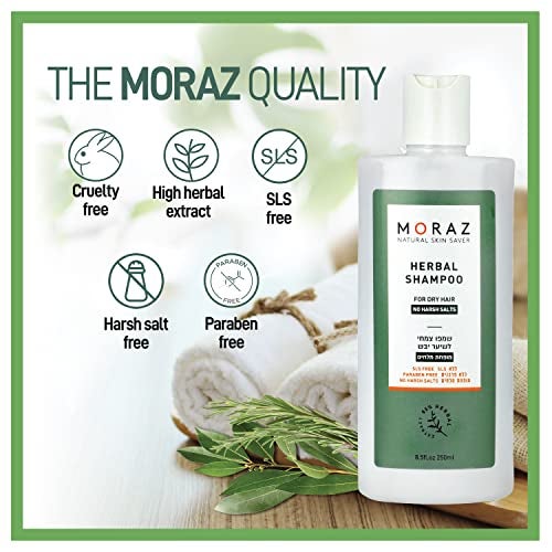 Moraz Herbal Moisturizing Shampoo for Dry, Damaged Hair – Color-Safe, No Paraben, SLS-Fee & No Harsh Salts – Hydrating Shampoo with Rosemary Extract & Bay Laurel for Hydration & Hair Repair, 17 Fl Oz - Image 4