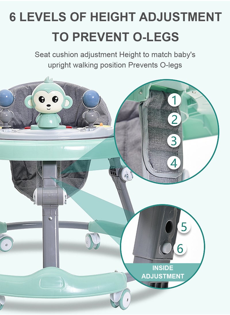 MaBaby Baby Anti Roll And O-Shaped Learning Walking With Foot Pedals And Detachable Toy Tray  - Image 2