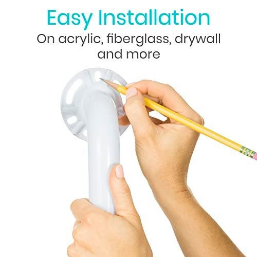 Vive Grab Bar for Bathtubs and Showers - Handicap Bathroom Safety Handrail for Elderly - Wall Senior Rail Handle for Tub, Toilet, Bath - Image 4
