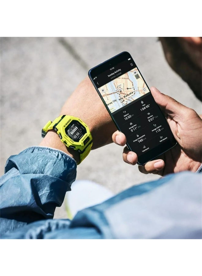 Casio Digital Black Dial Men's Watch Fluorescent Lime - GBD-200-9DR - Image 4