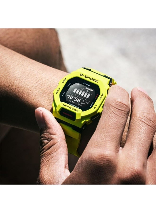 Casio Digital Black Dial Men's Watch Fluorescent Lime - GBD-200-9DR - Image 3