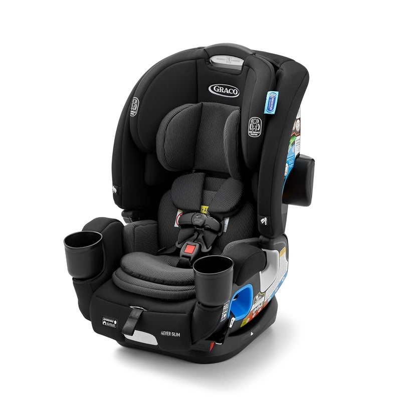 GRACO كرسي سيارة جراكو 4Ever DLX Slim 4in1 للأطفال من الرضع إلى toddlers، مواجهة للخلف، مواجهة للأمام، إلى مقعد مع ظهر مرتفع، مقعد بدون ظهر، تصميم نحيف يوفر المساحة، ينمو مع الطفل تومسون - Image 1