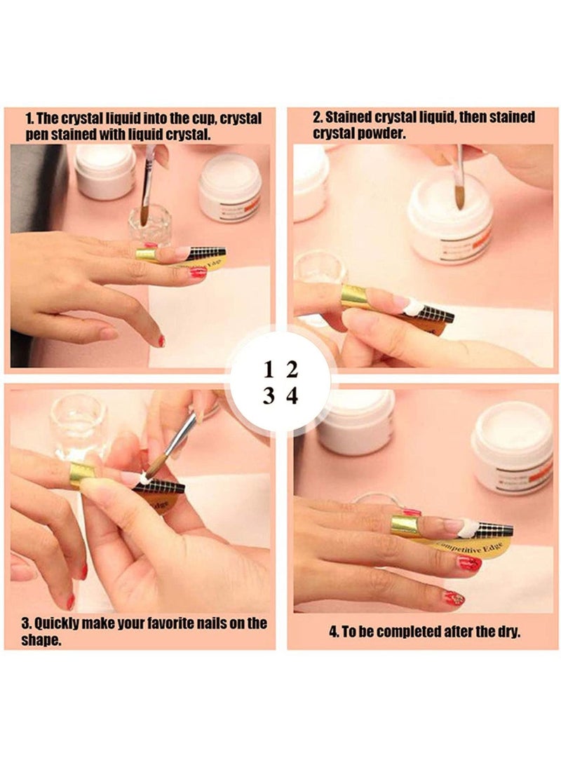 KASTWAVE Pack of 120 Nail Stencils Modelling Stencils Self-Adhesive for Gel Nails Nail Extensions Golden Stencils - Image 4