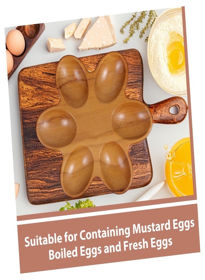 SHOWERORO 6 Egg Wooden Tray Separator Counter Top Egg Holder for Home Storage and Display - Image 3