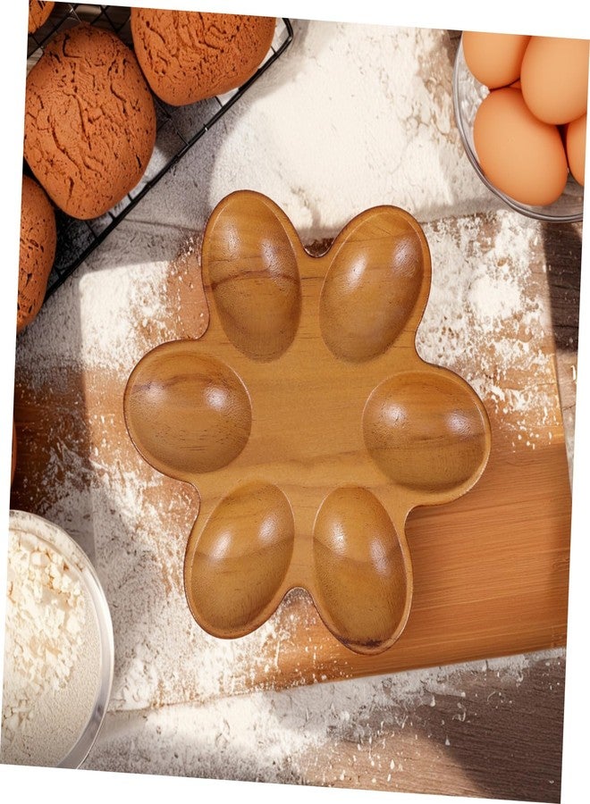 SHOWERORO 6 Egg Wooden Tray Separator Counter Top Egg Holder for Home Storage and Display - Image 5