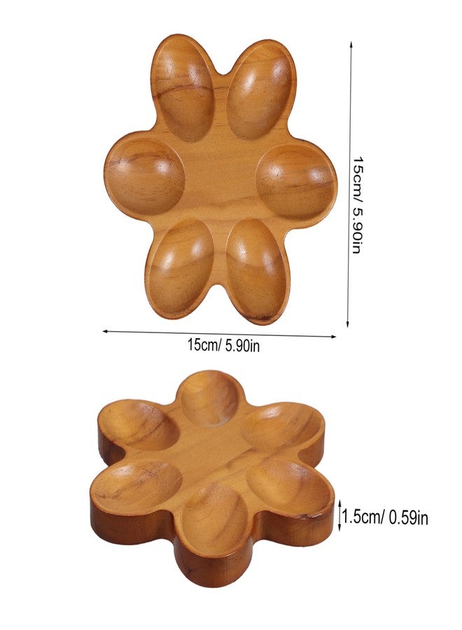 SHOWERORO 6 Egg Wooden Tray Separator Counter Top Egg Holder for Home Storage and Display - Image 2