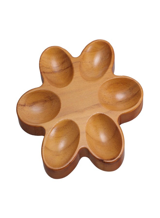 SHOWERORO 6 Egg Wooden Tray Separator Counter Top Egg Holder for Home Storage and Display - Image 1