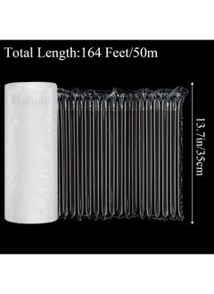 Fasmov 13.7 Inch X 164 Feet Inflatable Air Column Packaging Air Cushion Film For Heavy Duty Packing And Shipping Wine Bottle Travel Protector Bags, Air Pillow Column Wrap With Free Pump  - Image 2