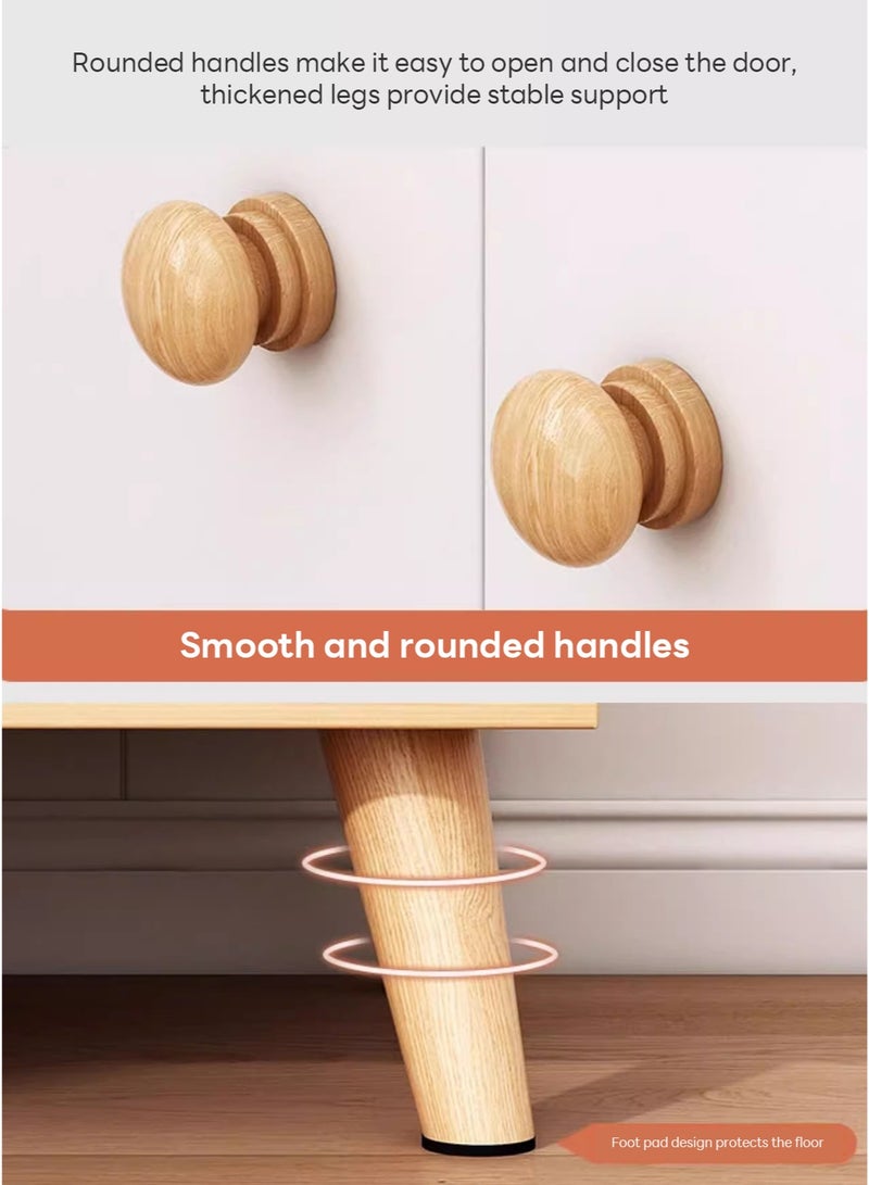 Sharpdo Home Porch Entrance Integrated Shoe Cabinet Bench, Solid Wood Shoe Bench, Soft Cushion 80*30*50CM - Image 5