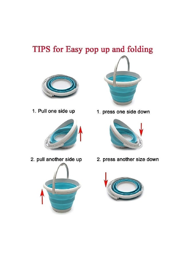 High-Quality Plastic Collapsible Bucket Assorted Color 10 L B-10L
