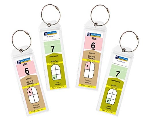 Millennial Essentials Cruise Tags - Narrow Cruise Ship Luggage Etag Holder with Zip Seal & Steel Loops for Royal Caribbean and Celebrity Cruises (4 Pack) - Image 4
