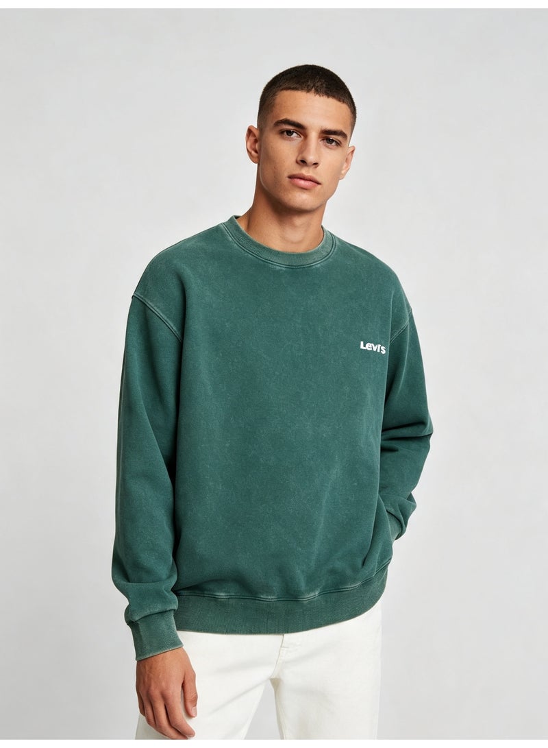 ليفايز Levi's Men's and women's long-sleeved sweater with loose off-shoulder round neck - Image 1