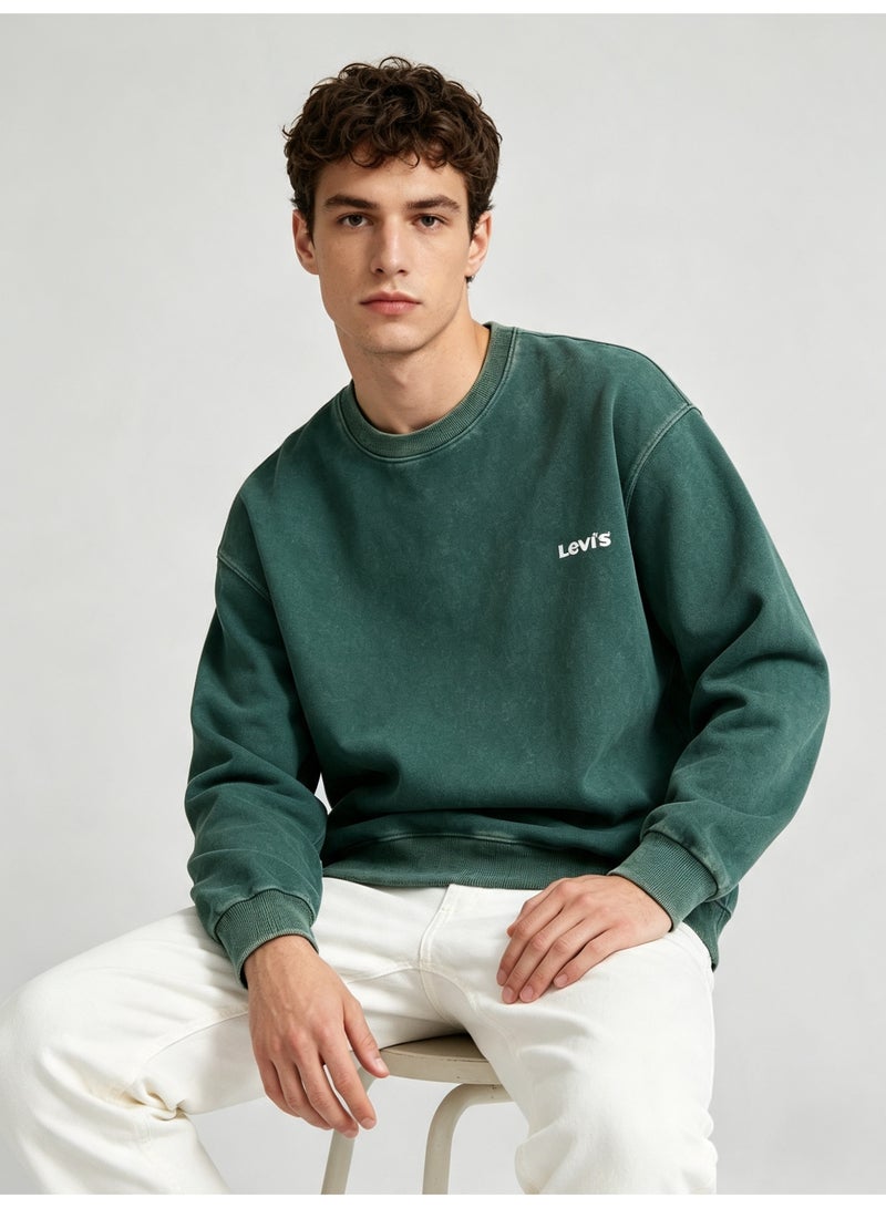 ليفايز Levi's Men's and women's long-sleeved sweater with loose off-shoulder round neck - Image 2