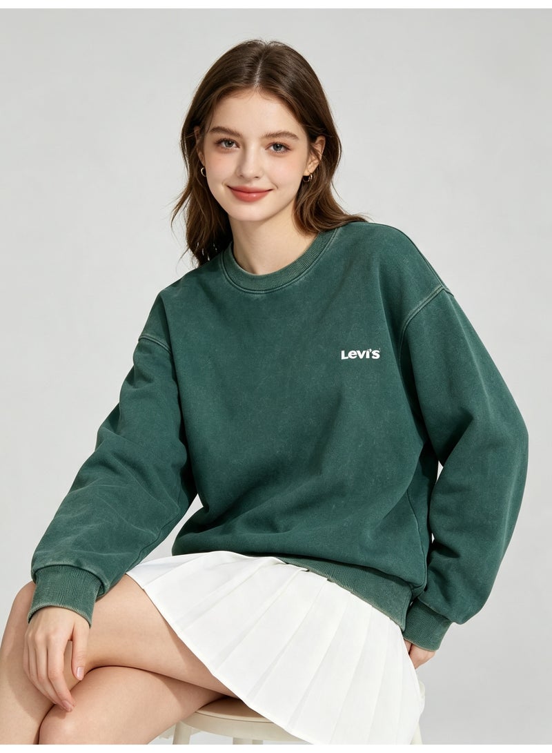 ليفايز Levi's Men's and women's long-sleeved sweater with loose off-shoulder round neck - Image 3