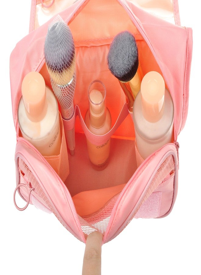 Spaceshoop TxoLIFE Pink: Cosmetic Makeup Bag Case, Hanging Toiletry Bag, Travel Organizer Travel Kit for Women Men (Pink) - Image 4