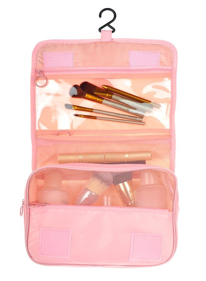 Spaceshoop TxoLIFE Pink: Cosmetic Makeup Bag Case, Hanging Toiletry Bag, Travel Organizer Travel Kit for Women Men (Pink) - Image 2
