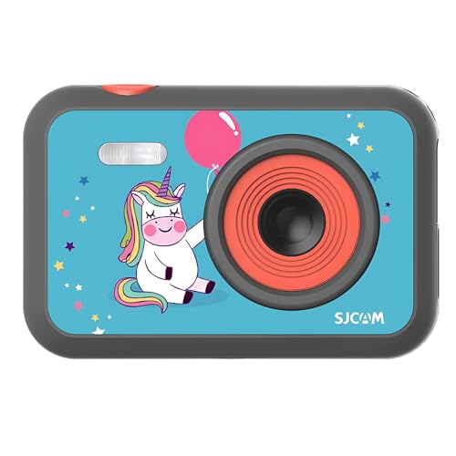SJCAM FunCam 2" LCD HD Digital Action Camera | Full HD 1080P | for Video Recording, Photo Shooting, Timelapse Video | Cartoon Print with in-Built Games for Children & Adult Kids (FunCam Unicorn) - Image 1