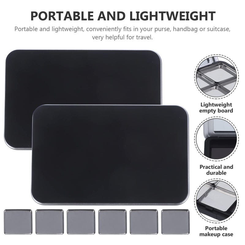 Minkissy Empty Eyeshadow Palette Magnetic Makeup Palette with Mirror Refillable Eyeshadow Palette Empty Lipstick Pallet Empty Eyeshadow Pans for Eyeshadow Lipstick Blush Powder, 2PCS - Image 4