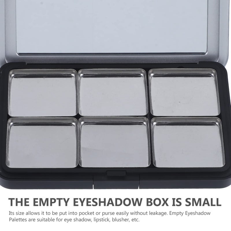 Minkissy Empty Eyeshadow Palette Magnetic Makeup Palette with Mirror Refillable Eyeshadow Palette Empty Lipstick Pallet Empty Eyeshadow Pans for Eyeshadow Lipstick Blush Powder, 2PCS - Image 5