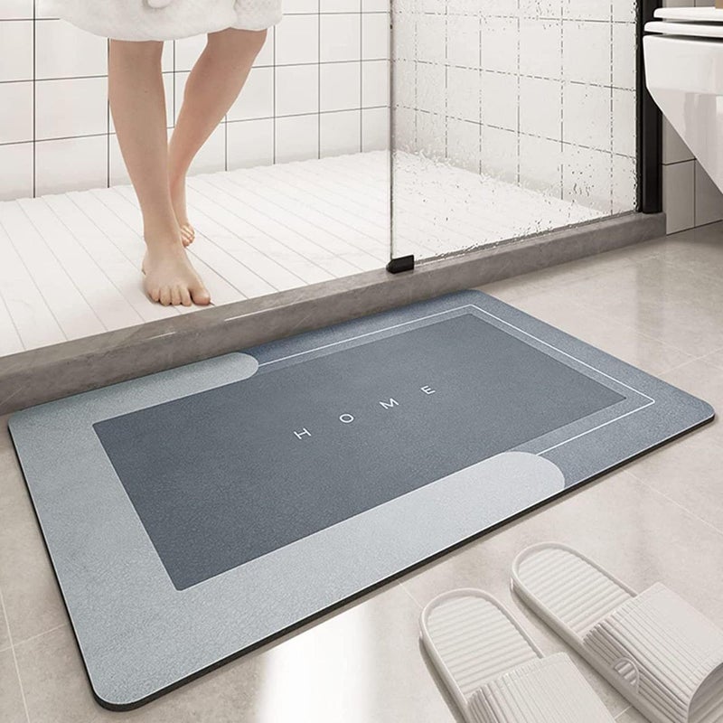 Rubber Super Absorbent Non Slip Bath Mat Rectangle Shape 38x58 CM - Multi Color