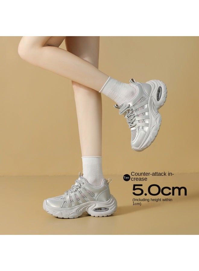 ZHR Back To School Season】2025 Fall New Platform Sneakers For Women, Versatile Dad Shoes, Athletic Casual Shoes For Women - Image 5