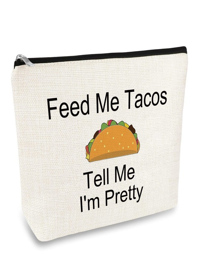 حقيبة مكياج هدية مرحة لمحبي التاكو، هدية للنساء والفتيات، هدية ليوم التاكو، هدية لحفلة التاكو، هدية للصديقة أو الزوجة أو توأم الروح، هدية عيد ميلاد أو ذكرى زواج أو عيد الميلاد أو زفاف، هدية للأصدقاء أو الأخت، حقيبة مستحضرات تجميل - Image 1