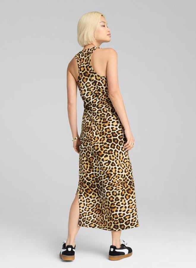 PUMA Sleeveless Leopard Print Dress - Image 2