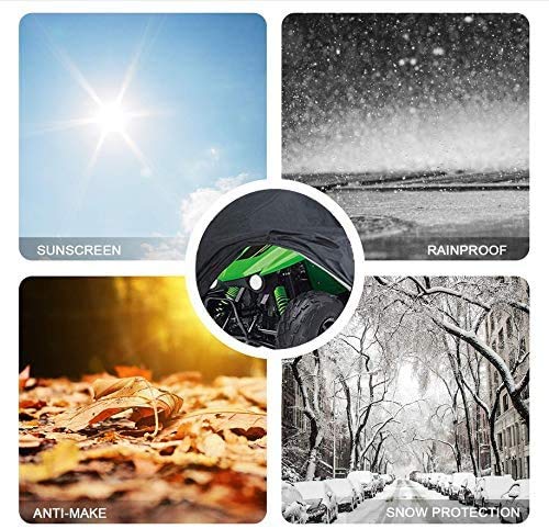 Indeed BUY Waterproof ATV Cover,Small 420D Heavy Duty Quad Cover Protects 4 Wheeler from Snow Rain or Sun - Image 2