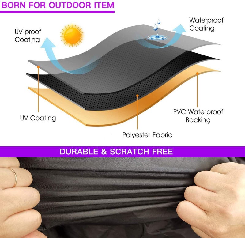 Indeed BUY Waterproof ATV Cover,Small 420D Heavy Duty Quad Cover Protects 4 Wheeler from Snow Rain or Sun - Image 4