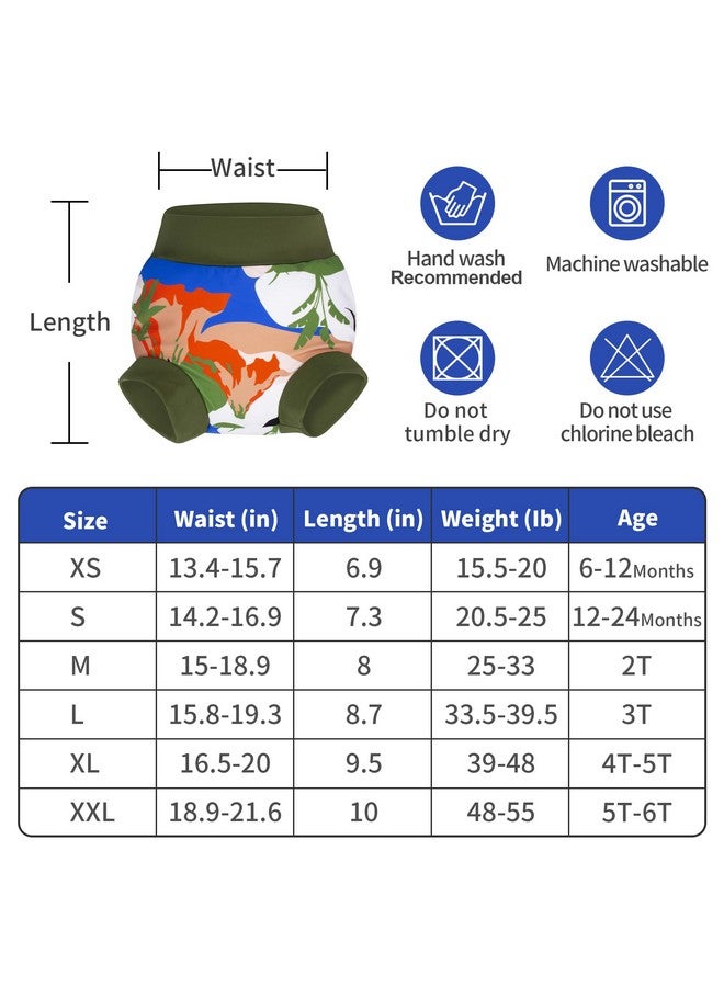 BIG ELEPHANT BIG ELEPHANT 6Pcs Baby Swim Diaper, Waterproof Reusable Swimming Diapers for Boys, Soft Washable Swim Wear, 12-24 Months - Image 1