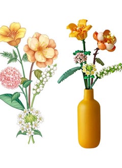 Y&D DIY Bouquet Building Blocks Decoration Immortal Flower Arrangement Gift Home Furnishings Assembly Toy Set  - Image 2