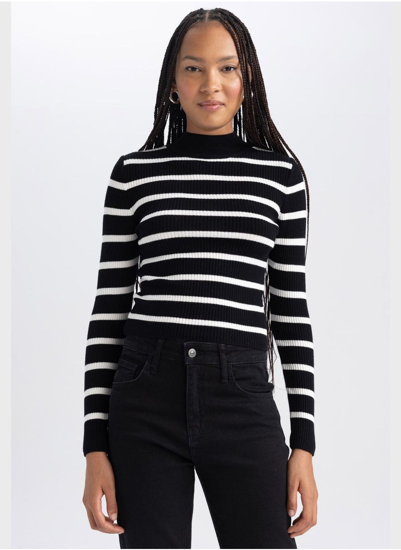 DeFacto - Stripe Detail Sweatshirt - Image 1