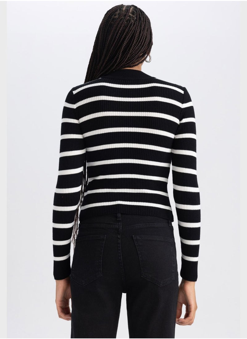 DeFacto - Stripe Detail Sweatshirt - Image 1
