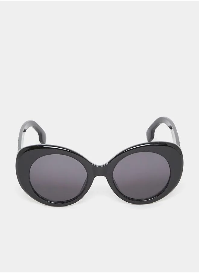ستايلي Solid Round Sunglasses