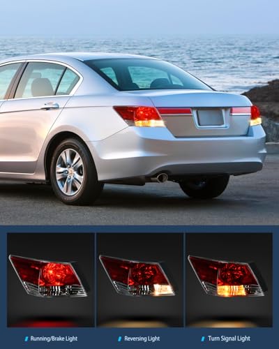 Nilight Taillight Assembly Compatible with 2008 2009 2010 2011 2012 Honda Accord Tail Lights Rear Lamp Replacement OE Style Driver Side w/Bulbs - Image 4