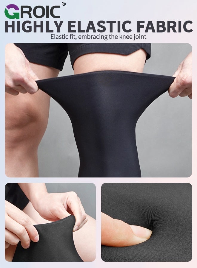 GROIC Ice Pack for Knee Pain Relief,Reusable Gel Ice Wrap for Leg Injuries, Swelling, Knee Replacement Surgery, Cold Compress Therapy for Arthritis, Meniscus Tear and ACL,Gel Hot/Cold Knee Compression Sleeve - Image 3