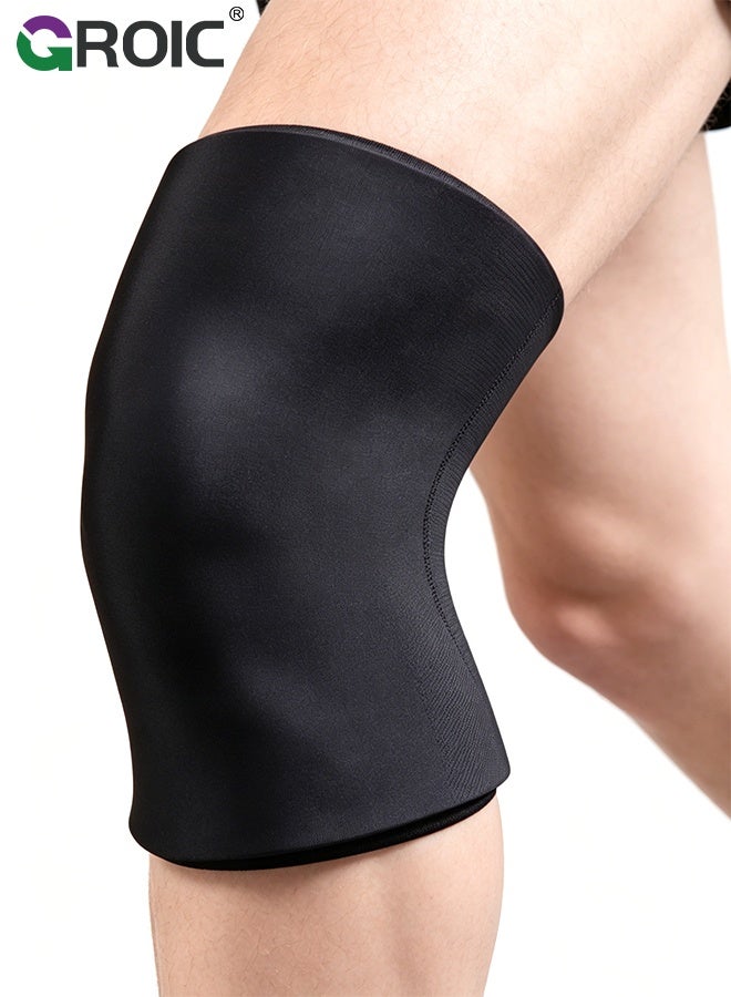 GROIC Ice Pack for Knee Pain Relief,Reusable Gel Ice Wrap for Leg Injuries, Swelling, Knee Replacement Surgery, Cold Compress Therapy for Arthritis, Meniscus Tear and ACL,Gel Hot/Cold Knee Compression Sleeve - Image 1
