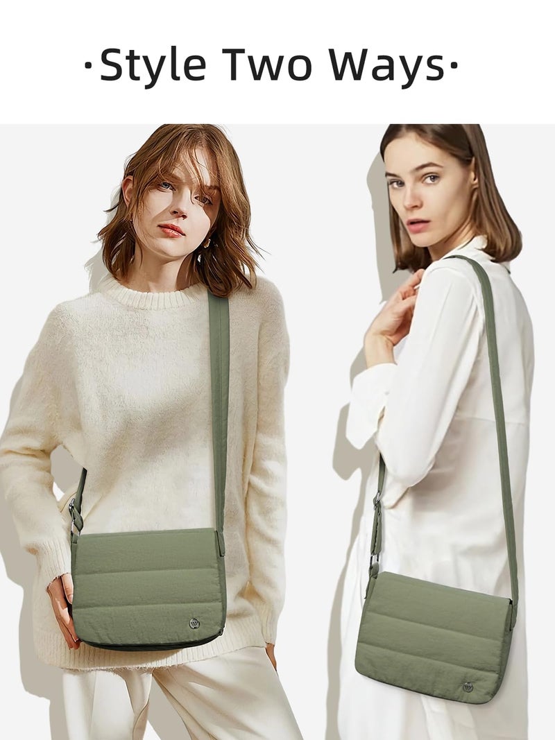 WESTBRONCO Puffer Crossbody Bags for Women Trendy Quilted Purses Shoulder Handbag Lightweight with Adjustable Strap - Image 2