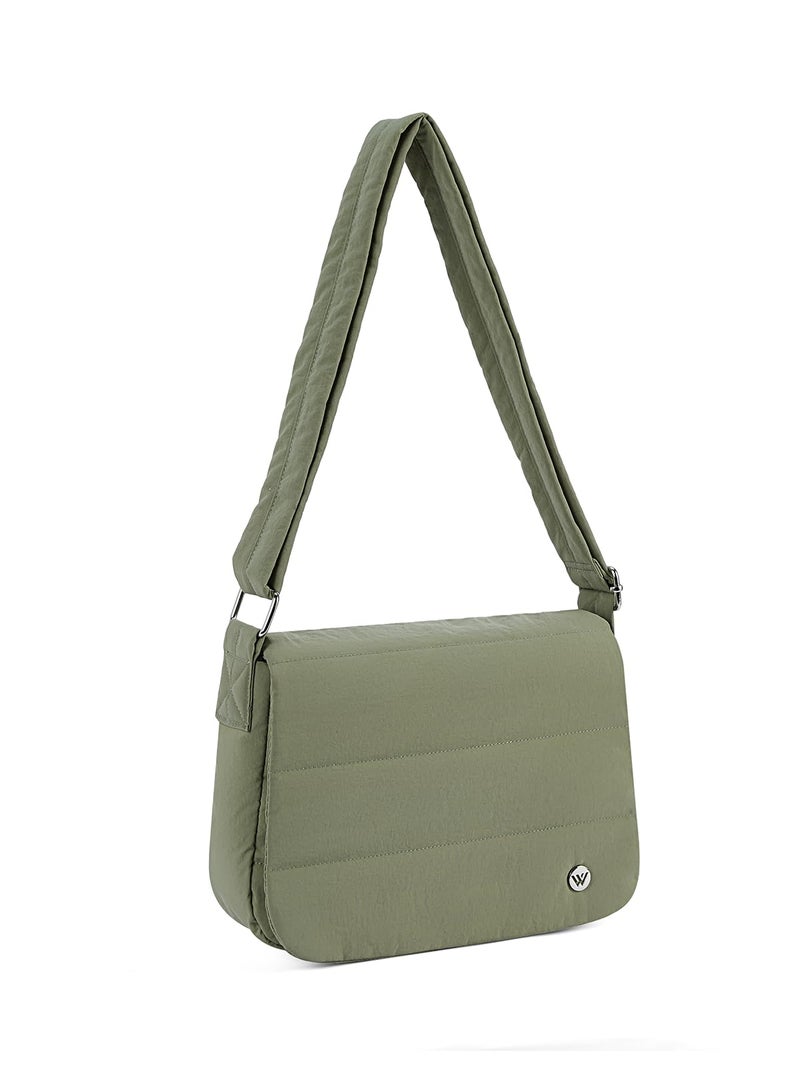 WESTBRONCO Puffer Crossbody Bags for Women Trendy Quilted Purses Shoulder Handbag Lightweight with Adjustable Strap - Image 1