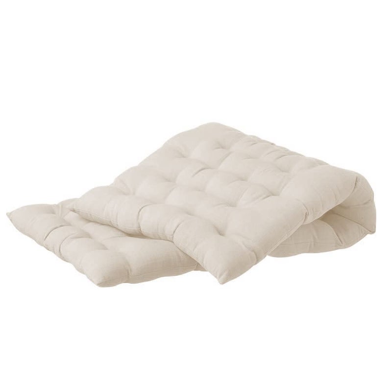 INDIAN DECOR INDIAN DECOR 80600 Supersoft White Cotton Foldable Handmade Single Bed Sleeping Mattress White Cotton 25 x 06 ft - Image 1