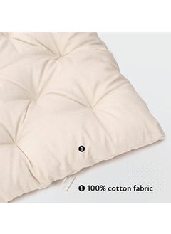 INDIAN DECOR INDIAN DECOR 80600 Supersoft White Cotton Foldable Handmade Single Bed Sleeping Mattress White Cotton 25 x 06 ft  - Image 3