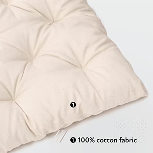 INDIAN DECOR INDIAN DECOR 80600 Supersoft White Cotton Foldable Handmade Single Bed Sleeping Mattress White Cotton 25 x 06 ft - Image 3