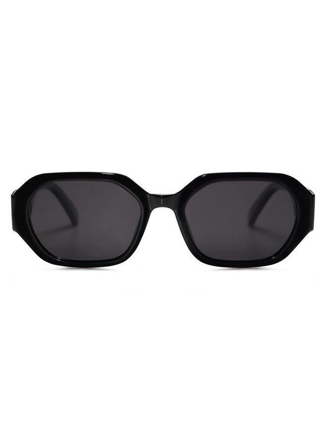 Sojos Polarized Sunglasses For Women Retro Rectangle Womens Sun Glasses Trendy Narrow Square 90S Shades Sj2232 Black Grey Lens  - Image 2