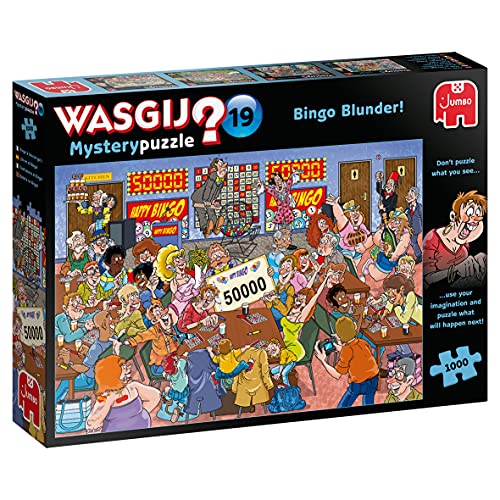 Jumbo Wasgij Retro Mystery 19 Bingo Blunder Unique Jigsaw Puzzles for Adults 1000 Piece - Image 1