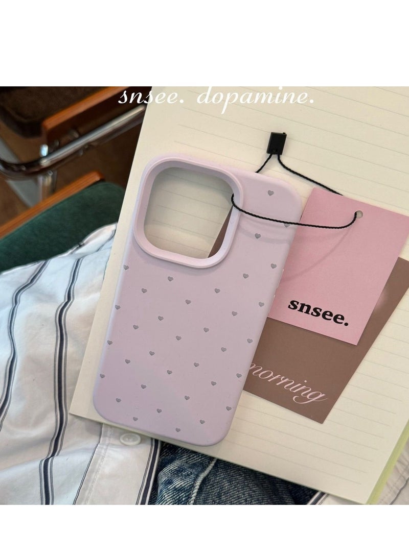 NIBEMINENT Love Waves Protective TPU Case Cover For iPhone 16 Pro, Purple