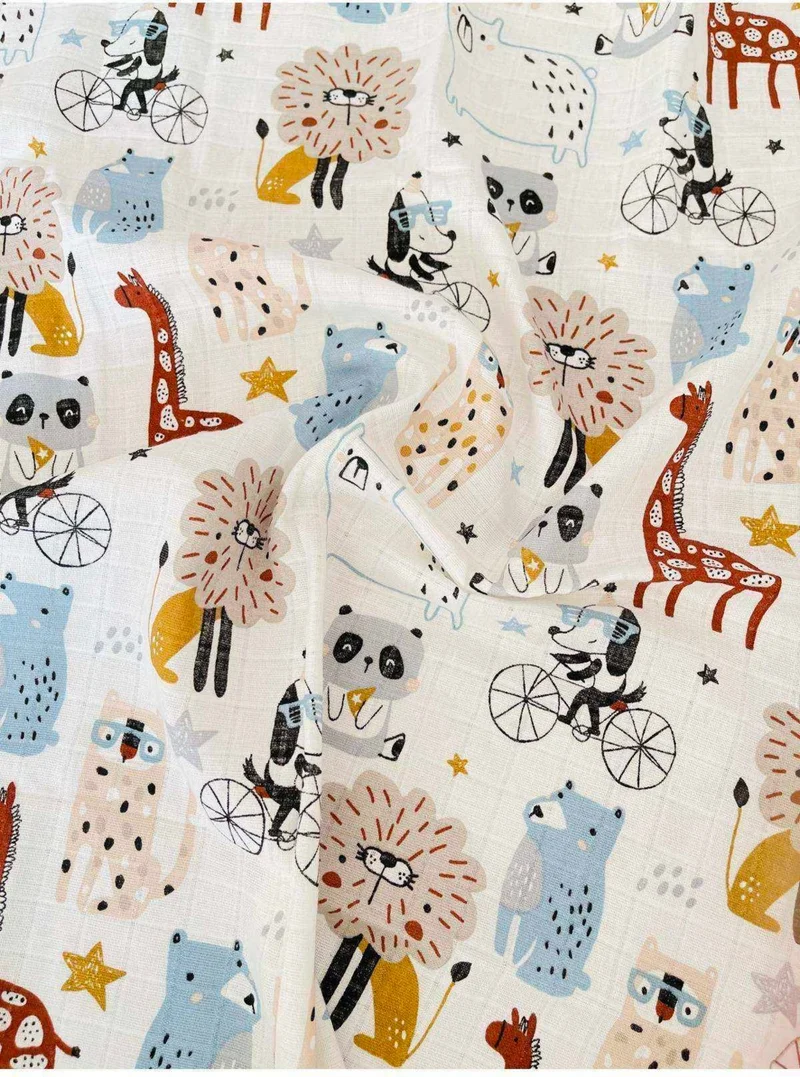 juniperus Cute Animals Muslin Diaper Stroller Cover with Zipper