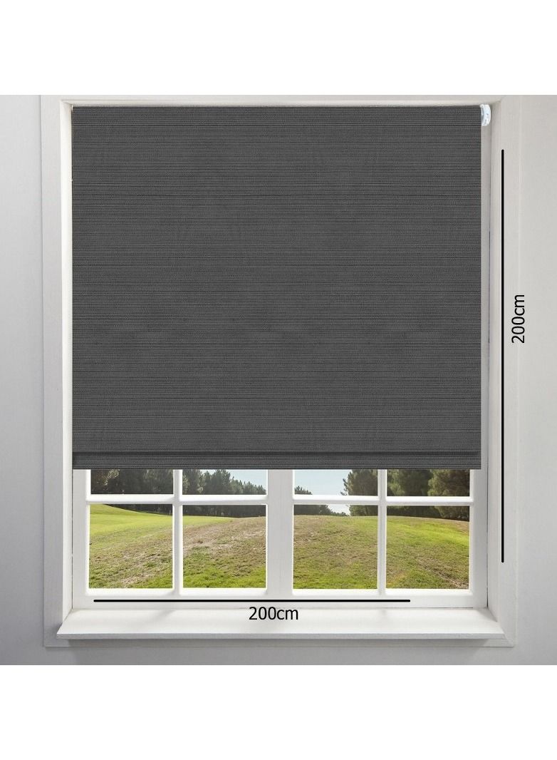 Home Gallery Sunlight roller blinds Half Shading 200*200 cm Dark Gray - Image 1