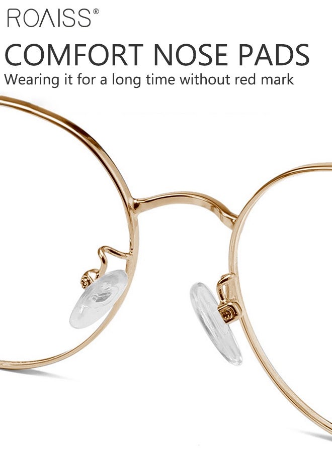 roaiss - Kids Blue Light Blocking Glasses, Anti Eyestrain Computer Glasses, Gaming Eyewear UV400 Protection with Light Weight Metal Frame for Boys Girls and Children Age 3-12, Gold Pink - Image 1