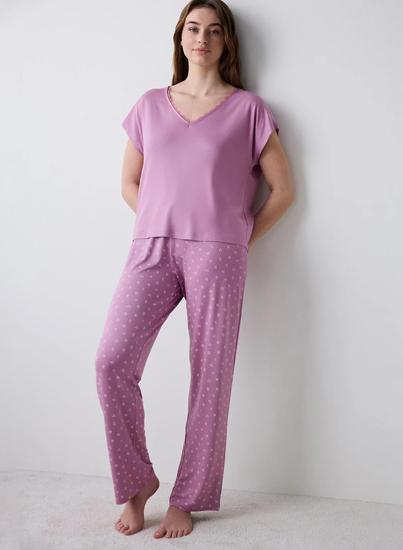 بنتي طقم بيجاما ليلياليا ناعم